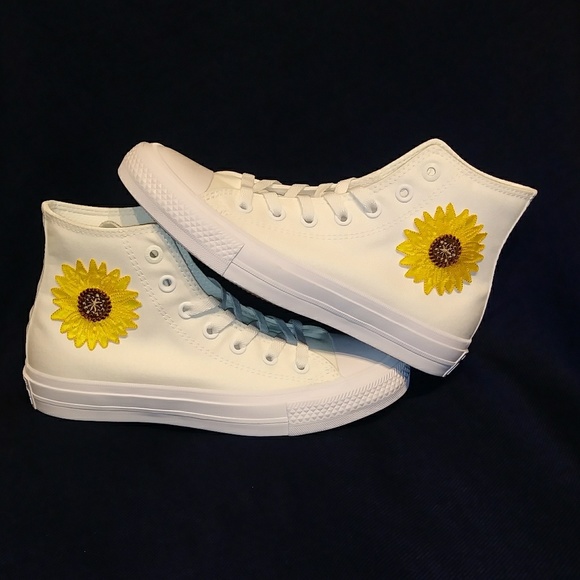 Converse Shoes Nwt Custom Sunflower Converse Chuck Taylor Sneaker